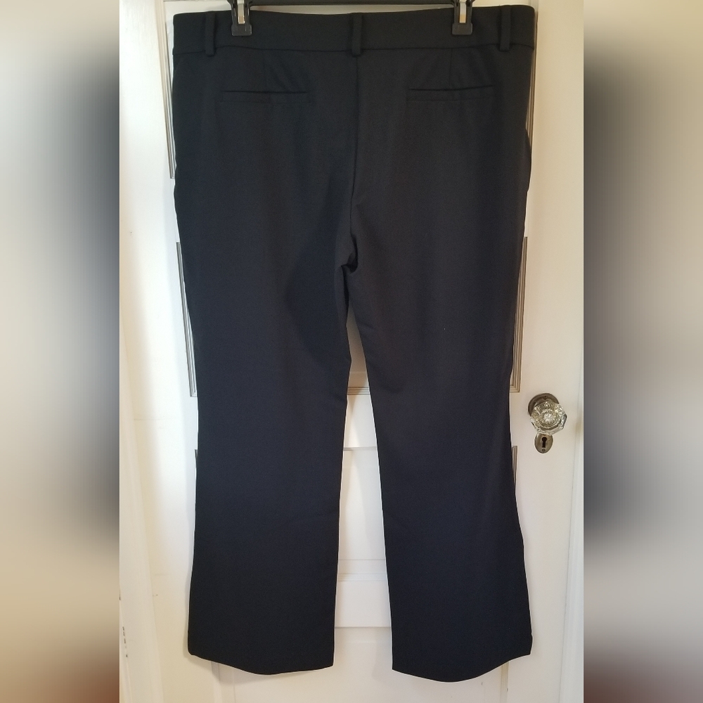 Lands' End NWOT Black Knit Fly Front Business Dress Pants Size 20W/P - Picture 2 of 9